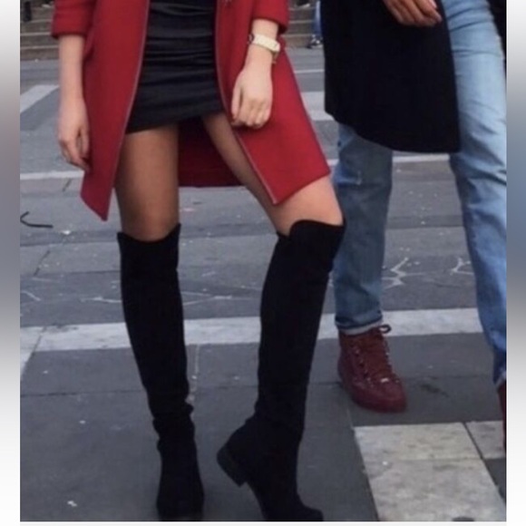 Stuart Weitzman 5050 Boots In Suede Size 6M BLACK SUEDE - Picture 5 of 14